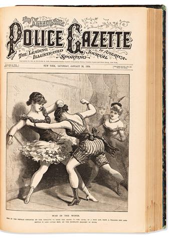 (CRIME.) Volume of the National Police Gazette and other similar bawdy newspapers.